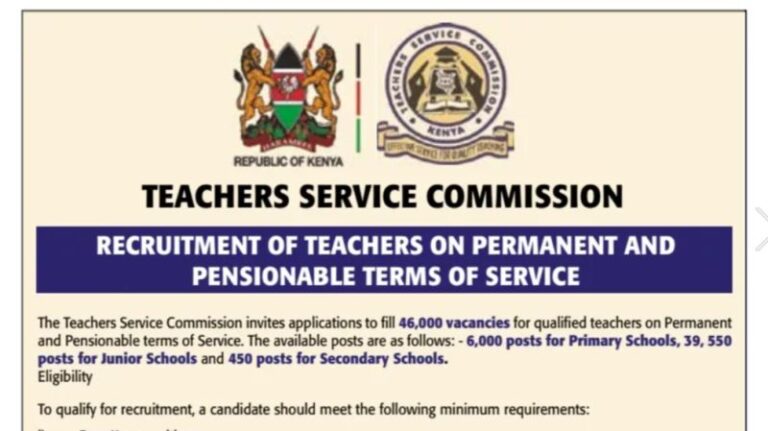 TSC Recruitment Portal 2025 | How to Login to TSC Portal