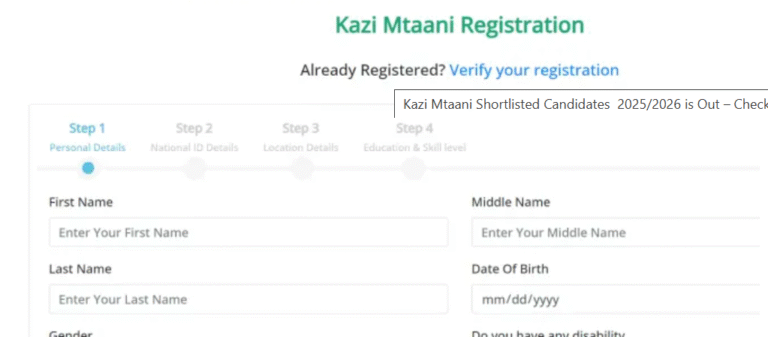 Kazi Mtaani Shortlisted Candidates 2025/2026 is Out | Final PDF List