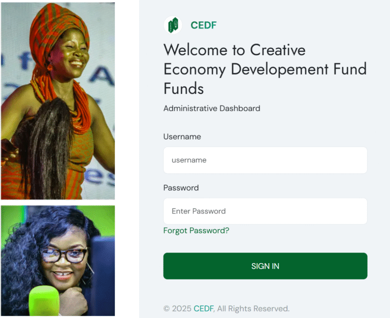 CEDF Dashboard Login 2025 | dashboard.cedf.gov.ng/login