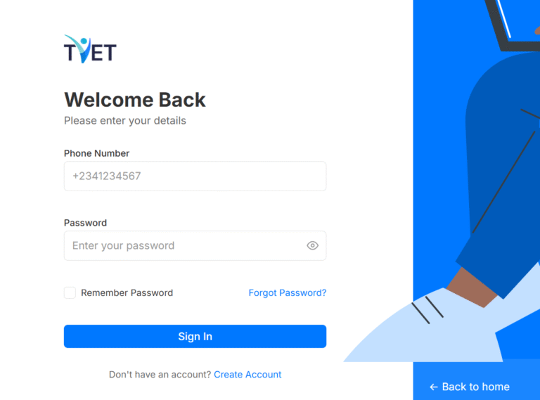 FME TVET Dashboard Login 2025 | TVET Application Status | tvet.education.gov.ng/login